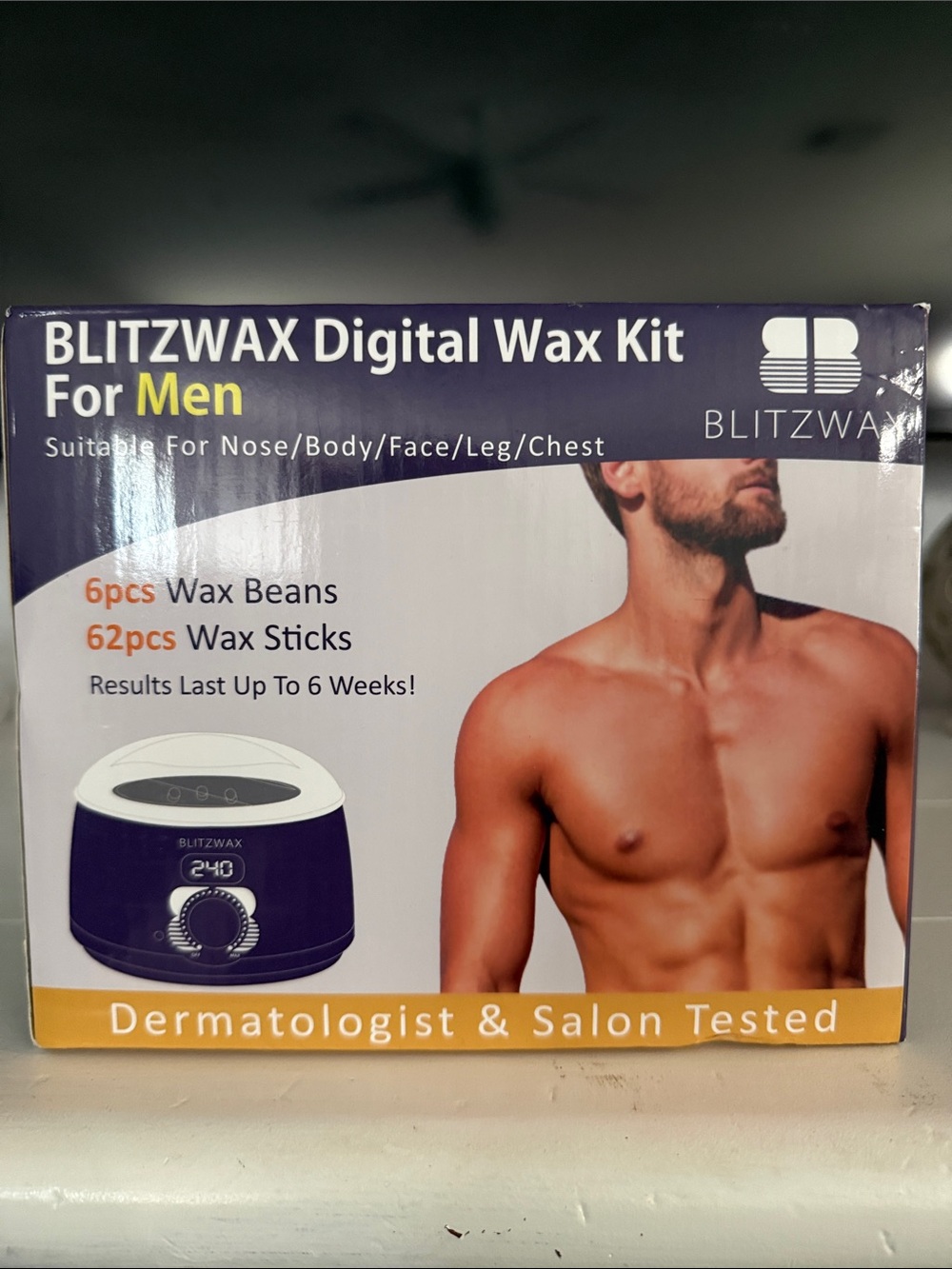 For Men Purple Wax Warmer – Professional Body Grooming Kit